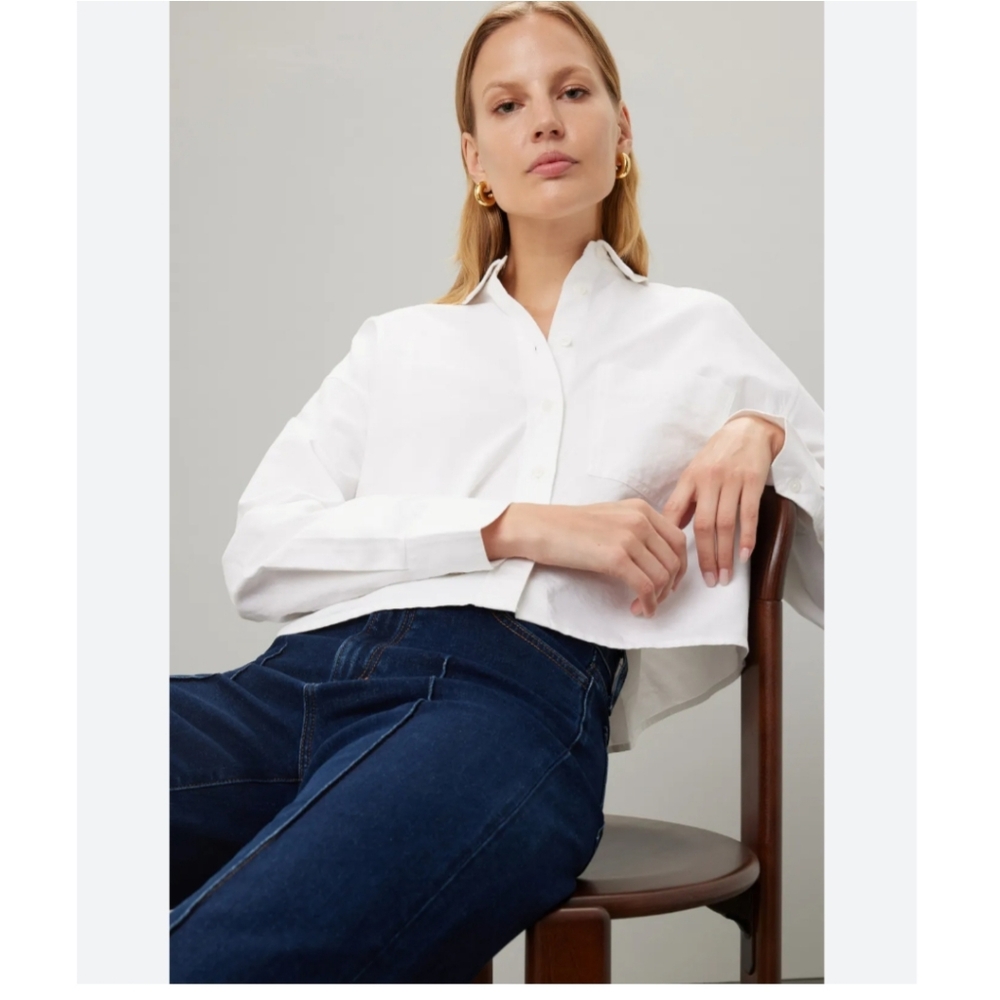 J. Crew White Collared Shirt